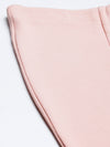 Women Pink Roma Front Slit Bell Bottom Pants