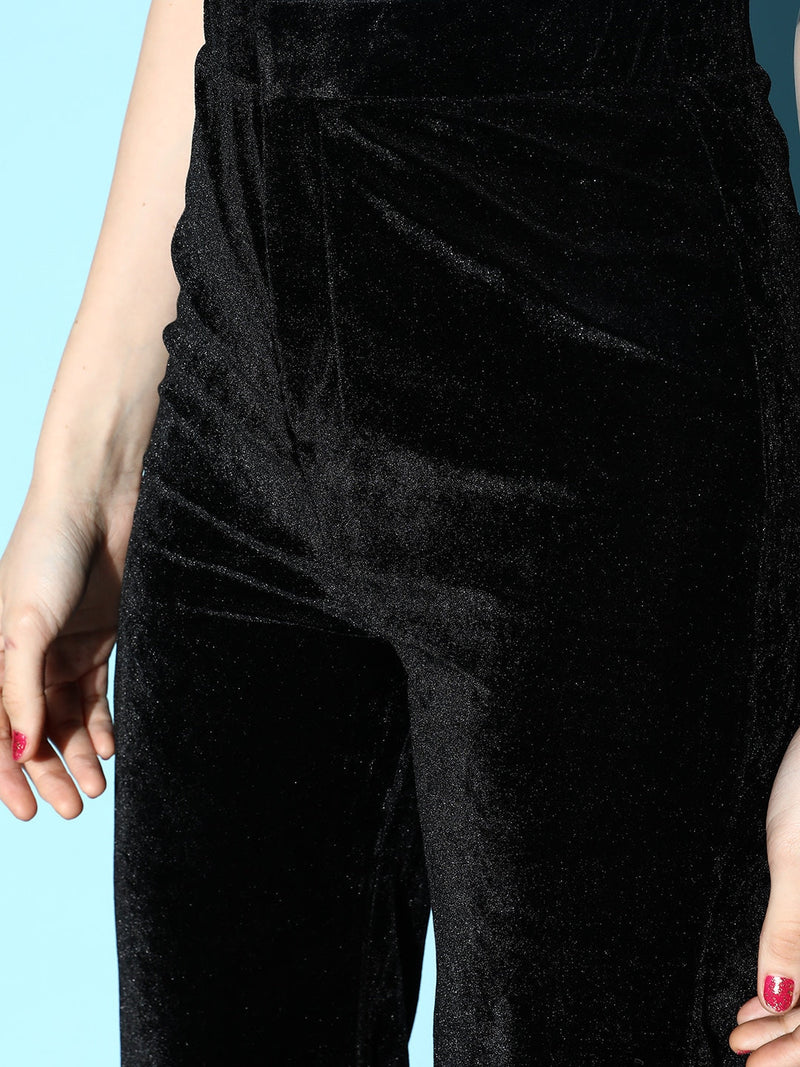Wholesale Women Black Twisted Bell Bottom Pants – Tradyl