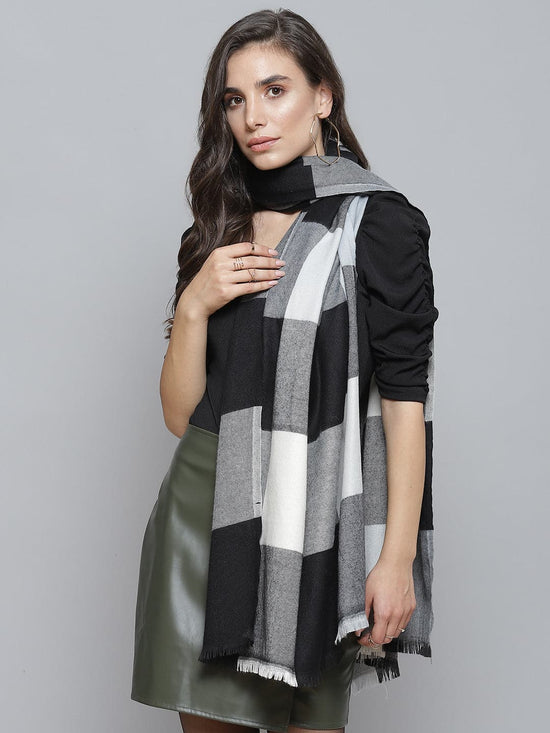 Black & White Check Stole