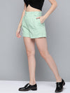 Sea Green Paper Bag Waist Shorts