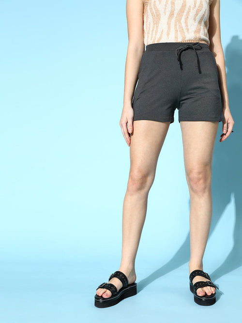 Women Navy Terry Shorts