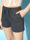 Women Navy Terry Shorts