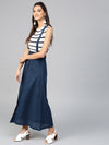 Navy Dungaree Maxi Skirt