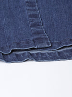 Denim Blue Washed Long Buttoned Skirt