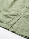 Olive Schiffli Buttoned Skirt