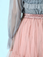 Dusty Pink Tulle Frilly Skirt