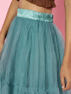 Teal Blue Tulle Frilly Skirt