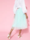 Sea Green Plain Tulle Skirt