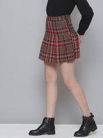 Black Plaid Check Mini Skirt
