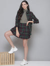 Green Plaid Check Mini Skirt