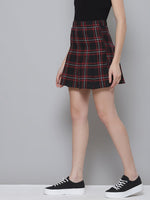 Brown Plaid Check Mini Skirt