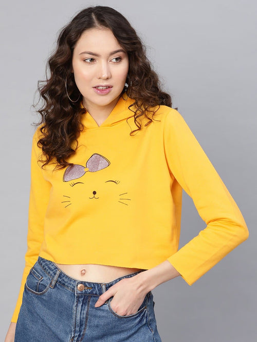 Yellow Kitty Sweatshirt