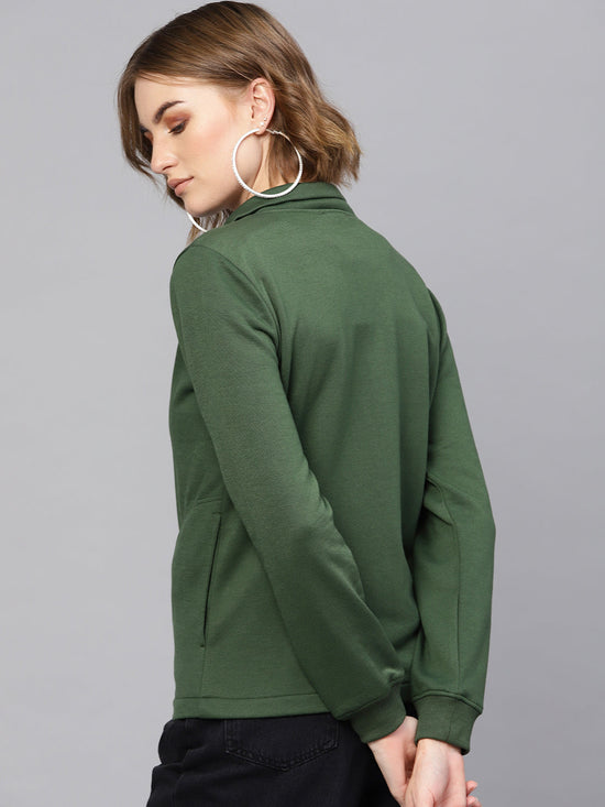 Olive Zipper Sweatshirt