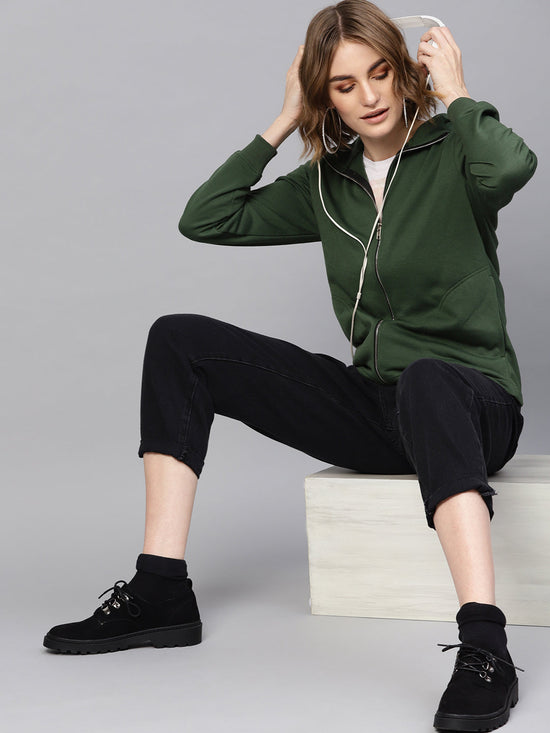 Olive Zipper Sweatshirt