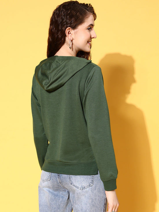 Women Green Like-Me-Print Sweatshirt