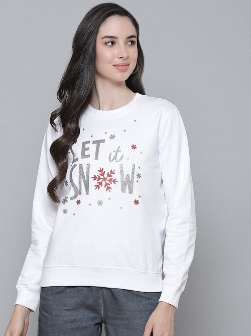 White LET IT SNOW Sweatshirt