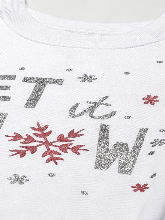 White LET IT SNOW Sweatshirt