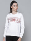 White Border Print Sweatshirt