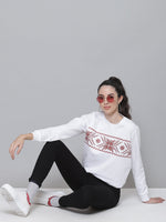 White Border Print Sweatshirt