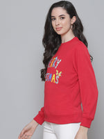 Red Terry MERRY CHRISTMAS Sweatshirt