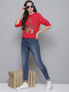 Red MERRY CHRISTMAS Terry Print Sweatshirt