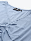 Blue Gather Detail Crop Top