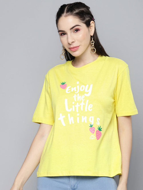 Yellow Enjoy-The-Little-Things T-Shirt