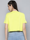 Yellow I-Am-Enough Crop Boxy T-Shirt