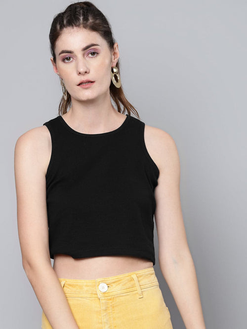 Black Box Back Rib Crop Top