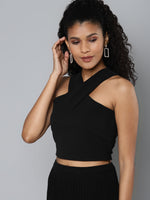 Black Halter Neck Top