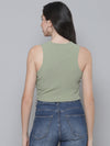 Olive Halter Neck Top