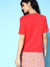 Red SMILE Regular Fit T-Shirt