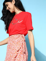 Red SMILE Regular Fit T-Shirt