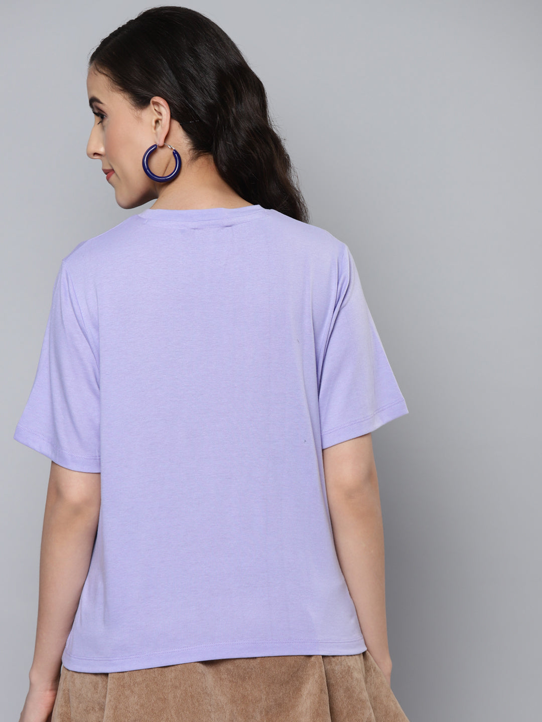 Wholesale Women Lavender SASSAFRAS Diagonal Regular T-Shirt – Tradyl