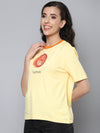 Women Yellow LEMON Regular T-Shirt