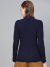 Navy Turtle Neck Top