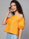 Mustard Off Shoulder Top