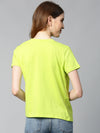 Neon Green Twisted Knot Regular T-Shirt