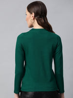 Emerald High Neck Rib Top