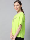 Neon Green Blessed-Print T-shirt