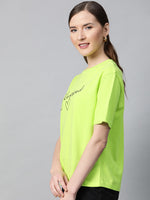 Neon Green Blessed-Print T-shirt