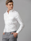 Men Slim fit Solid Formal White Shirt