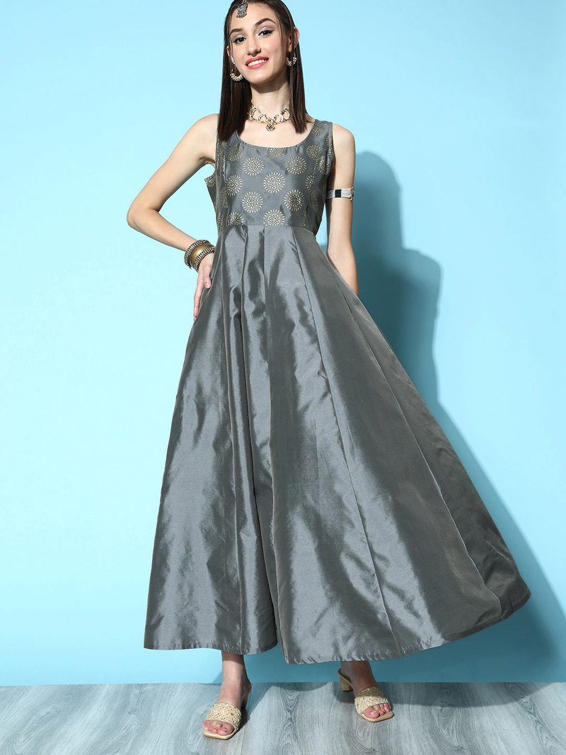 Buy Anarkali Gown Blue Sleeveless Anarkali Suits Online for Women in USA
