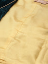 Teal Embroidered Velvet Waistcoat
