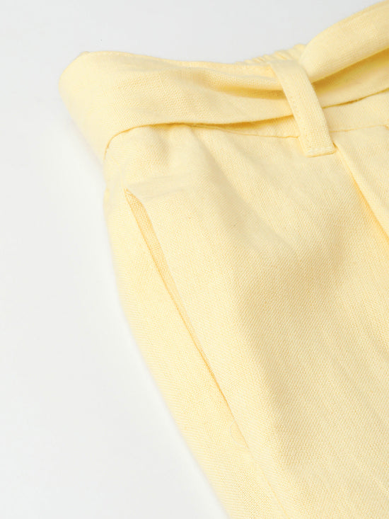 Lemon Pleated Palazzo