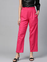 Pink PaperBag Tapered Pants