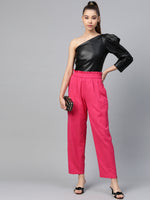 Pink PaperBag Tapered Pants