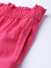 Pink PaperBag Tapered Pants