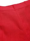 Red Side Button Placket Pants