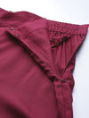 Burgundy Frilly Liva Pants